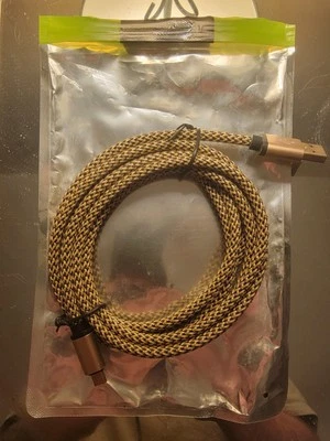USB-A to Micro USB Power Braided Cable 6ft. In Great Condition. - Image 1 of 4