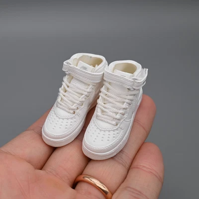 Action Figure Accessories Sneakers 1/6 Scale High White Shoes for 12'' Toy Doll - Image 1 of 4
