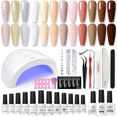 UV-Lampe Nagellack Set | 12 Farben | 48W LED Aushärten - Bild 1 von 4