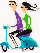 SHAG Hipster Scooter Couple Vespa Sticker 5.25" Decal