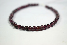4-5MM A++ Earth Mined Red Garnet Round Smooth Gemstone 7.5" Beads Craft Making