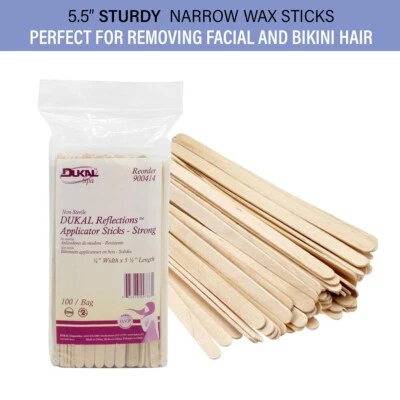 DUKAL 700 Pcs Narrow Wooden Wax Sticks Spatulas Sticks Spa Hair Removal 5.5" PW2013x7