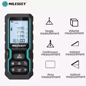 MILESEEY S6 Laser Tape Measure 40M 60M 80M 100M Rangefinder IP54 Electronic - Picture 1 of 11