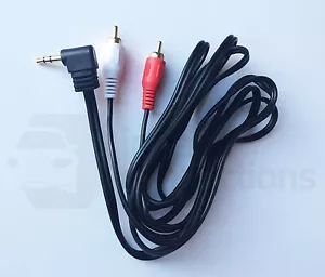 3M Metre 3.5mm Jack Plug AUX cable to TWIN 2 x RCA PHONO Audio Lead right-angled - Picture 1 of 3