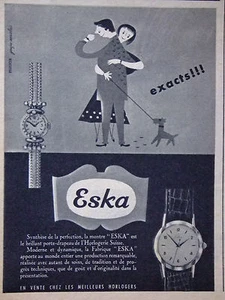 PUBLICITÉ DE PRESSE 1952 MONTRES ESKA HORLOGERIE SUISSE - ADVERTISING - Picture 1 of 1