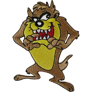 Taz The Tasmanian Devil Patch Iron Sew On Clothes Bag Cartoon Embroidered Badge - Picture 1 of 1