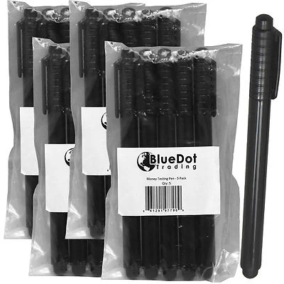 BLUEDOT TRADING® 20-pk Counterfeit Money Detector Test Fake Dollar Bill Currency Check Pen Marker