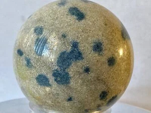 2.5" 385gms"Rare&Exotic"~Pakistan AZURITE BLUE K2 JASPER in Granite Sphere N1366 - Picture 1 of 9