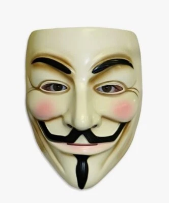 V for Vendetta Mask - Guy Fawkes - Flesh - Costume Accessory - One Size - Image 1 of 2