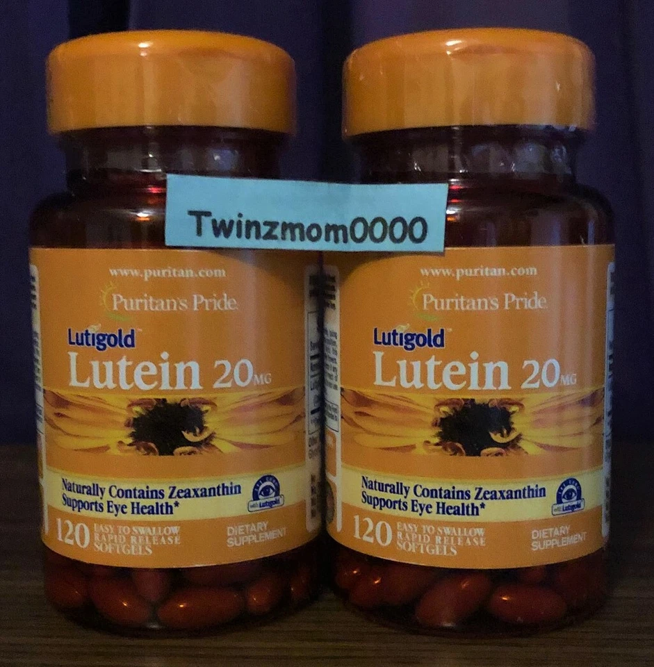 2x Luteína 20 mg 120 cápsulas blandas carotenoide natural zeaxantina salud ocular Foto 1 de 1