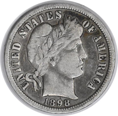 1898-O Barber Silver Dime F Uncertified #242 Cover