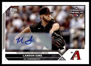 Landon Sims 2023 Topps Pro Debut automático PD-100 - Imagen 1 de 2