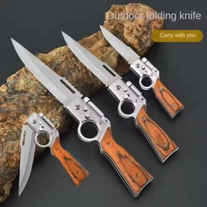 AK47 Gun Shape Outdoor Pocket Tactical Survival Folding Knife with LED Light New - Picture 1 of 18