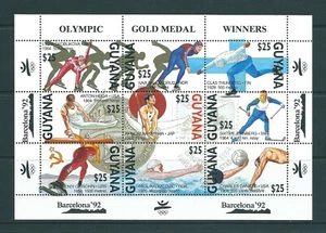 SELLOS GUYANA 1991 2564/72 MH MEDALLAS - LYDIA SKOBLIKOVA (25) BARCELONA 92 - Imagen 1 de 1