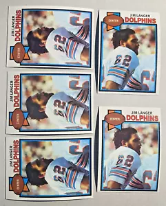 (5) Jim Langer, 1979 Topps, #425, Miami Dolphins Vintage HOF Football Near Mint - Picture 1 of 7