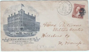 1884 Hawley House, Cleveland, OH Dr. R. Hawley & Co Proprietors, Cover ~ T702bB - Picture 1 of 2