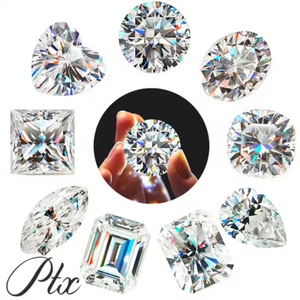 Loose Moissanite Real Gem Stone 0.1-10ct VVS1 D Multi Cut with GRA Certificate - Picture 1 of 32