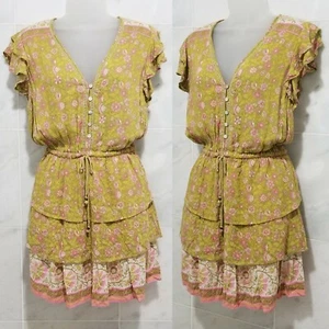 Spell & The Gypsy Dahlia  Ra Ra Ruffle Tiered Dress Mini L - Picture 1 of 12