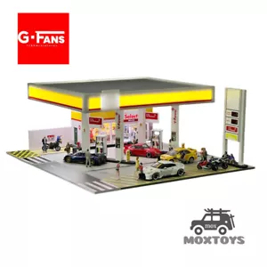 G-FANS 1:64 Gas Station with LED light Diorama - Picture 1 of 1