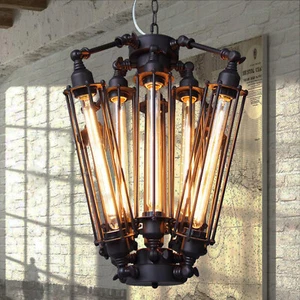 Industrial Metal Steampunk Pendant Hanging Lamp Light Chandelier - Picture 1 of 11