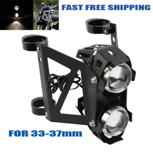 Motorcycle Headlight Set Streetfighter Projector Dual Lights for 33mm~37mm Forks - Picture 1 of 9