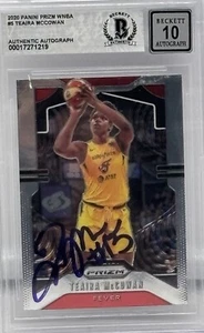 Teaira McCowan Signed 2020 Panini Prizm WNBA #5 BAS Autograph Grade 10 Card - Picture 1 of 2