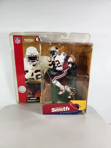 Emmit Smith Arizona Cardinals McFarlane Figure White Jersey #22 Yellowing Cover