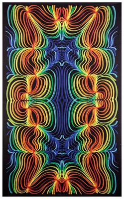 Tapiz psicodélico 3D Rainbow Ripple/colgante de pared 60"x90" VIDRIOS 3D GRATIS Foto 1 de 4
