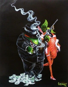 Michael Godard "Gangster Love" Diamond Edition of 50 -10 color Hand Embellished - Picture 1 of 3