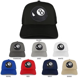 Magic 8 Ball Patch Structured Mesh Trucker Cap - FREE SHIPPING - Picture 1 of 17