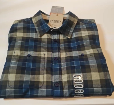 NWT Jockey Outdoors By Luke Bryant Woven Flannel Moisture Wicking Men's Medium - Image 1 of 4