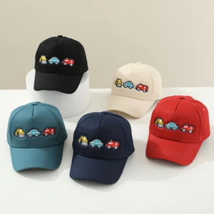 Baby Boys Cute Car Embroidery Baseball Cap Kids Toddler Infant Outdoor Sport Hat - Picture 1 of 14