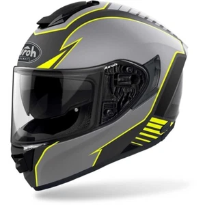 CASCO MOTO INTEGRALE IN FIBRA AIROH ST.501 TYPE YELLOW MATT TG L DOPPIA VISIERA - Foto 1 di 4
