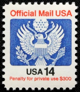 US Briefmarken Scott #O129A - 1983 14¢ Great Seal - Official Mail Stock Picture GR28 - Bild 1 von 1