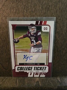 2021 Contenders Draft Picks College Game Ticket Red KJ Costello RC Auto MSU B - Picture 1 of 2