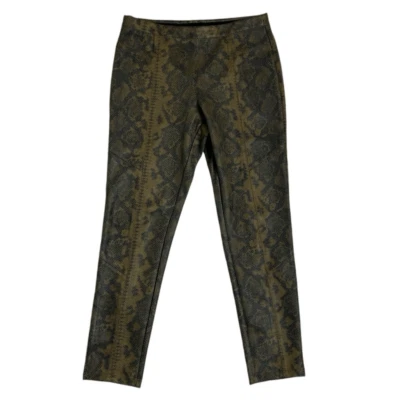 Philosophy L Brown Snakeskin Vegan Leather Stretch Pants Leggings Going Out NWT - Image 1 of 4