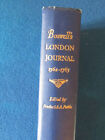 Boswells London Journal 1762 1763   Published In 1950   1St Edition   Hardback