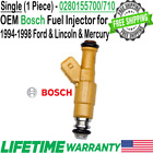 OEM Bosch 1Pc Fuel Injector for 1994, 95, 96, 97, 1998 Lincoln Town Car 4.6L V8