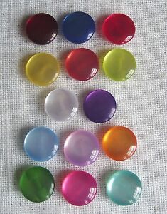 LOT 6 PEARL BUTTONS 1/2 BALL Nacre **12mm ** CHOICE COLORS - SEWING - B04