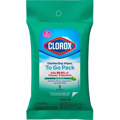 Clorox Disinfecting Wipes ToGo Travel Wipes, Fresh Scent, 9 Count - Image 1 of 2