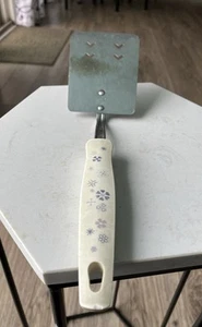 Spatola a cuore vintage Ekco acciaio inox tornio atomico viola manico polvere di stelle - Foto 1 di 4