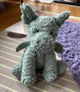 Jellycat Fuddlewuddle Drache Plüschtier Stofftier grün geflügelt Rentner 23 cm - Bild 1 von 9