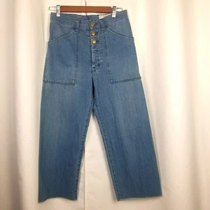 Blaue Damenjeans mit weitem Bein - Größe 27 - Bild 1 von 9