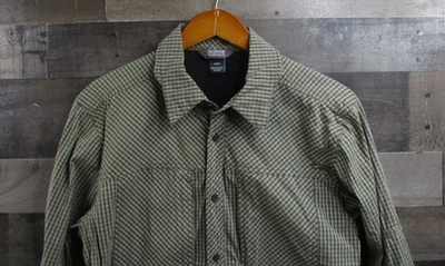 Outdoor Research Shirt Mens Medium Green Plaid Baja Sun Vented Hiking UPF Button - Image 1 of 4