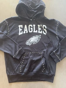 Game Day Couture Philadelphia Eagles Studded Black Hoodie - Size XXL - Picture 1 of 6