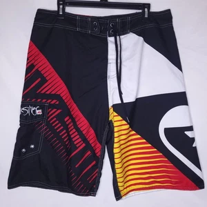 Quicksilver Board Shorts Mens 36 Graphic Print Y2K - Picture 1 of 5