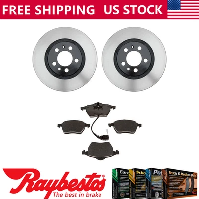 Kit de rotores de freno delanteros + pastillas metálicas y herrajes para Volkswagen Golf 2001 Foto 1 de 4