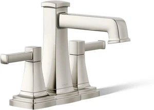 Kohler K-27398-4-SN Riff Set Centrale Rubinetto Lavabo Bagno, Nichel Lucido Vibrante - Foto 1 di 7