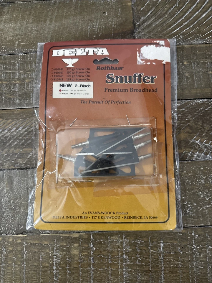 RARE Delta #10965 125GR. 5pcs 2 Blade Screw-On Rothhaar Snuffer Broadhead-SHIP24 - Image 1 of 4