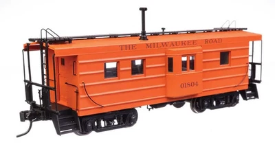 HO Walthers Proto 920-103651 Milwaukee Road Ribside Caboose MILW # 01804 - Image 1 of 4